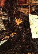 Henri de toulouse-lautrec Mlle Dihau au piano oil painting artist